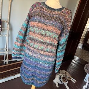 Multicolor Knit Women's long Sweater